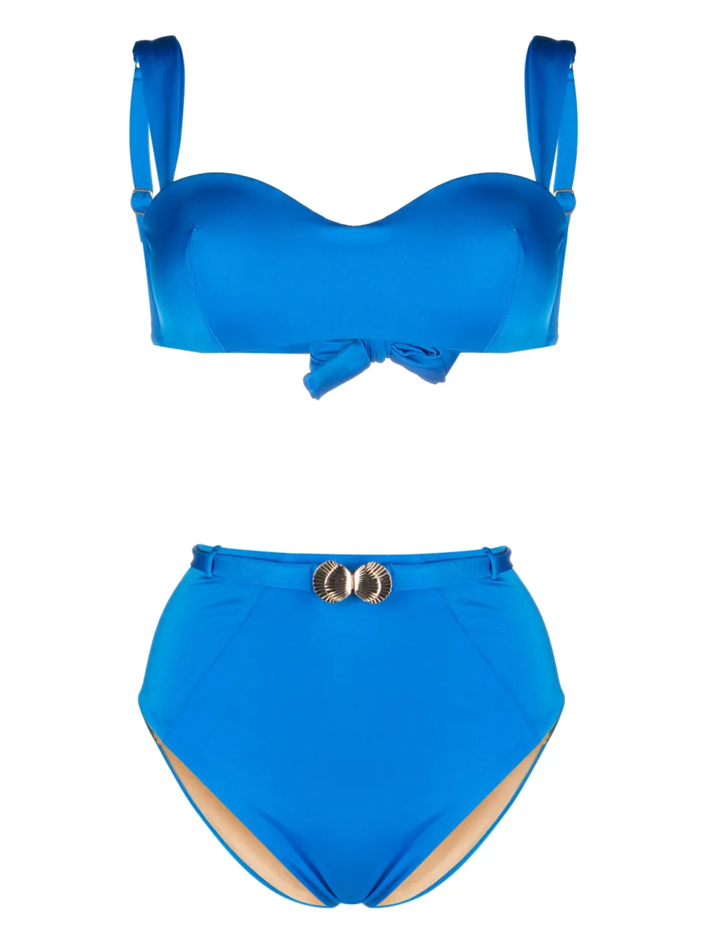 Noire Swimwear Set bikini a fascia - Blu