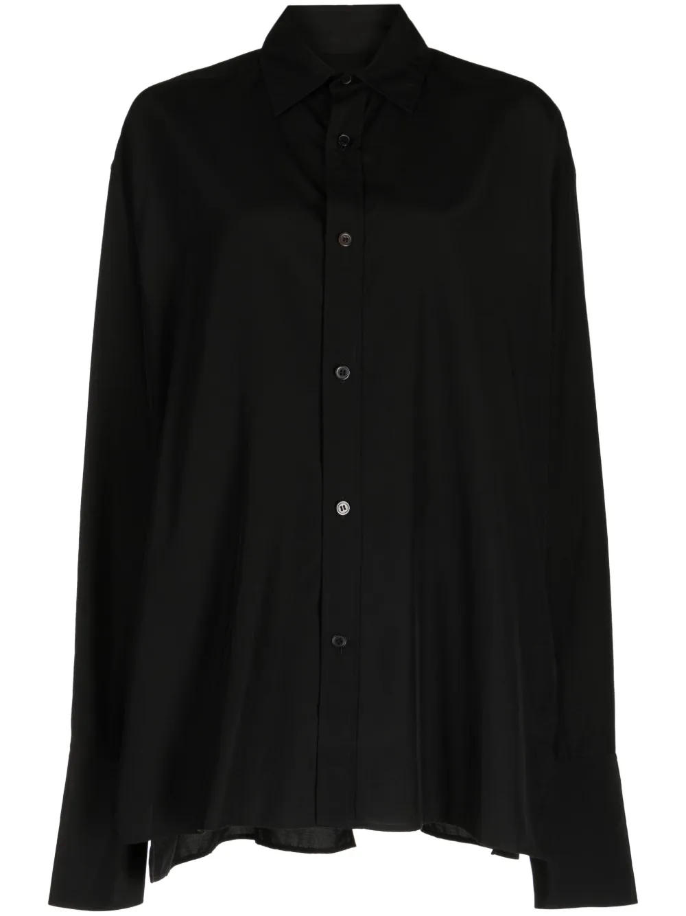 Yohji Yamamoto Camicia semi trasparente - Nero