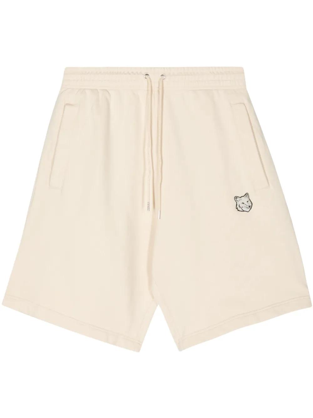 Maison Kitsuné fox-patch track shorts - Toni neutri