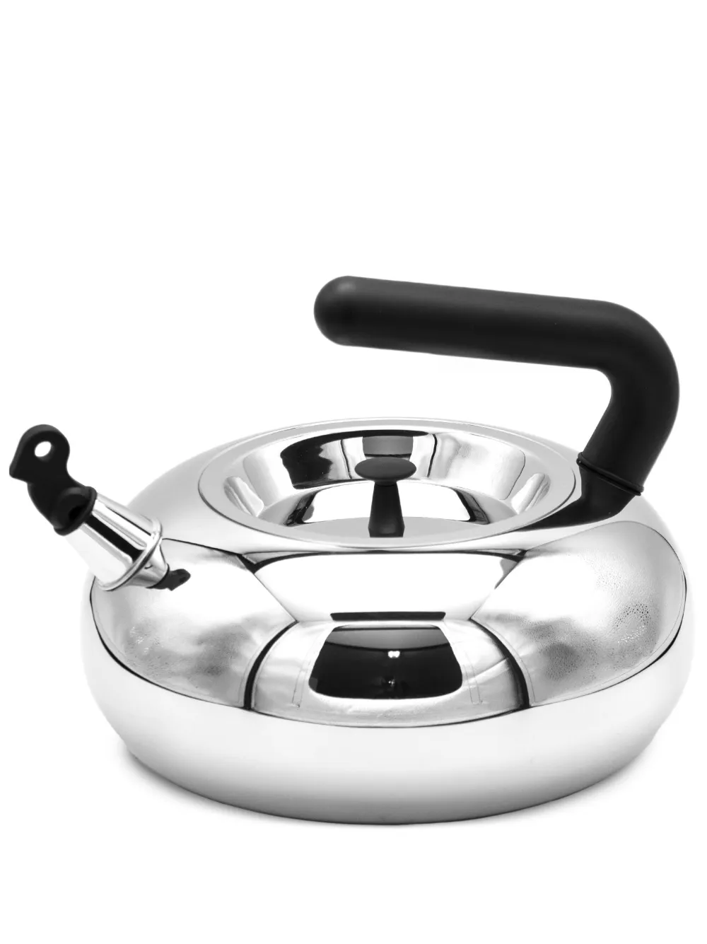 Alessi Bollitore in acciaio inossidabile Bulbul - BOLLITORE BULBUL IN ACCIAIO INOX 18/10 ADATTO ALL'INDUZIONE MANICO E FISCHIETTO NERO