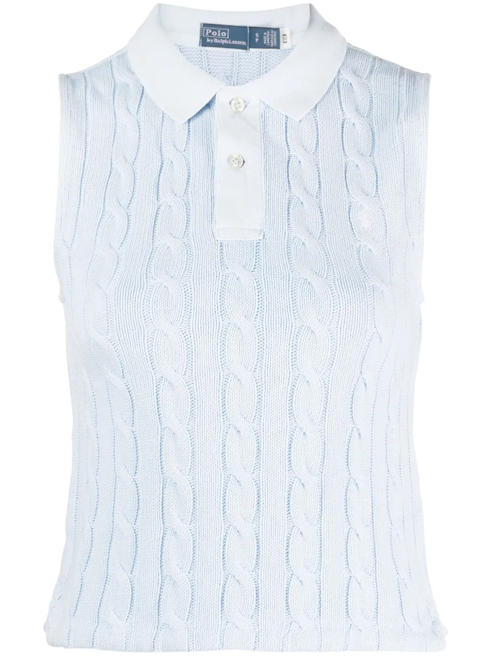 Polo Ralph Lauren Polo smanicata crop - Blu