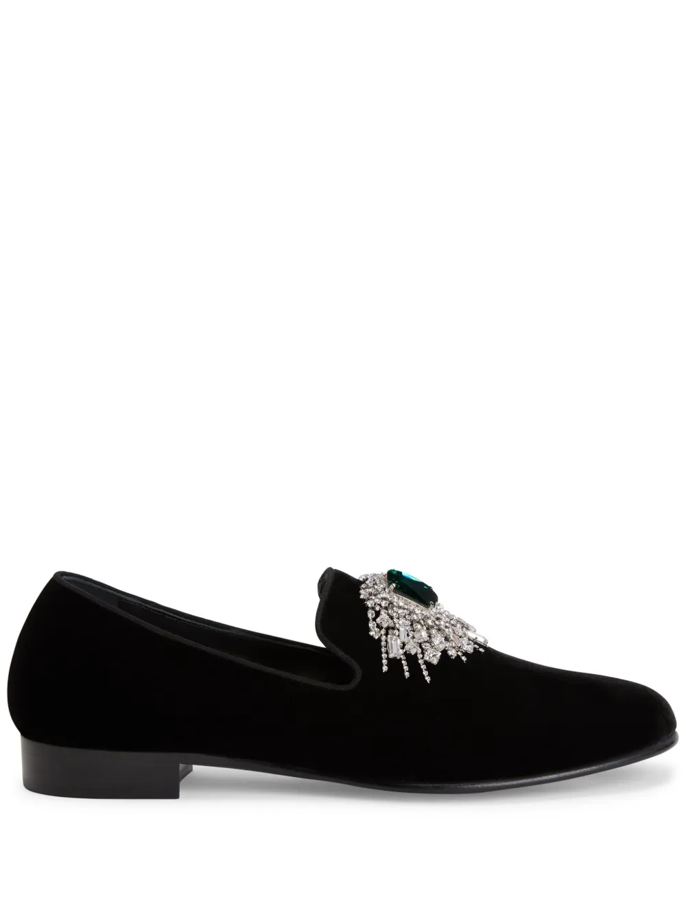 Giuseppe Zanotti Euphemiee velvet loafers - Nero