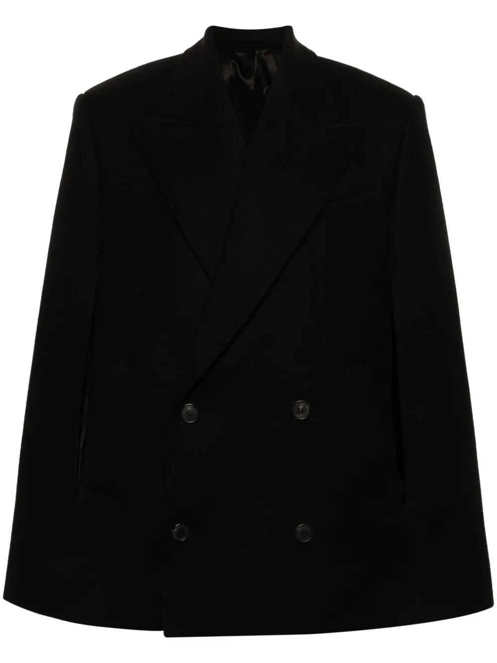WARDROBE.NYC double-breasted wool cape - Nero