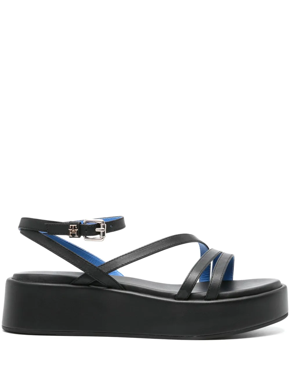 Tommy Hilfiger strappy leather platform sandals - Nero