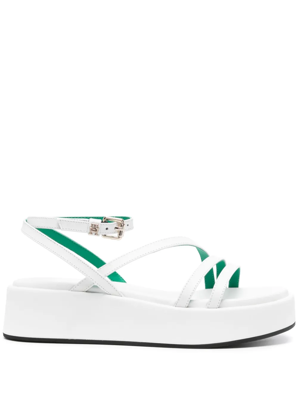 Tommy Hilfiger strappy leather platform sandals - Bianco