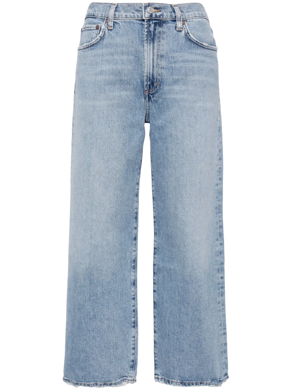 AGOLDE Harper mid-rise cropped jeans - Blu