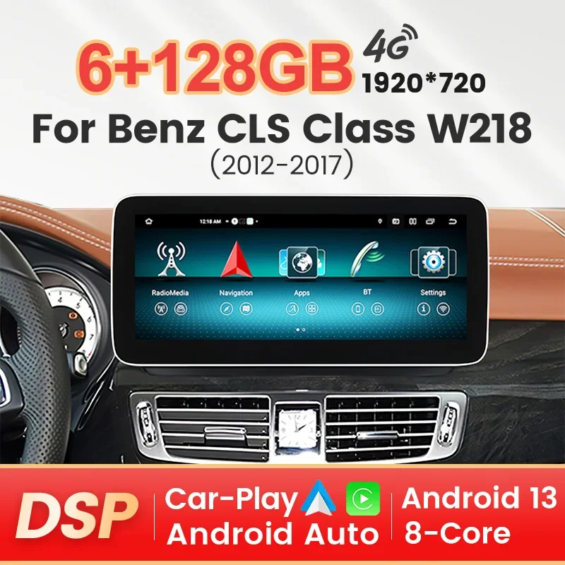 Nuovo Android 13 12.5 Pollici All-In-One Per Mercedes Benz Cls W218 201-2018 4G Autoradio Wireless Apple Carplay Android Auto Player