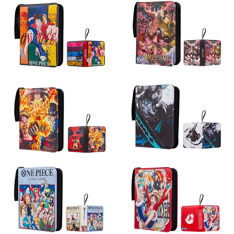 Anime One Piece Kawaii Nine Squares Collection Card Book Zipper Storage Book Toys For Boys Collection Card Regalo Di Compleanno