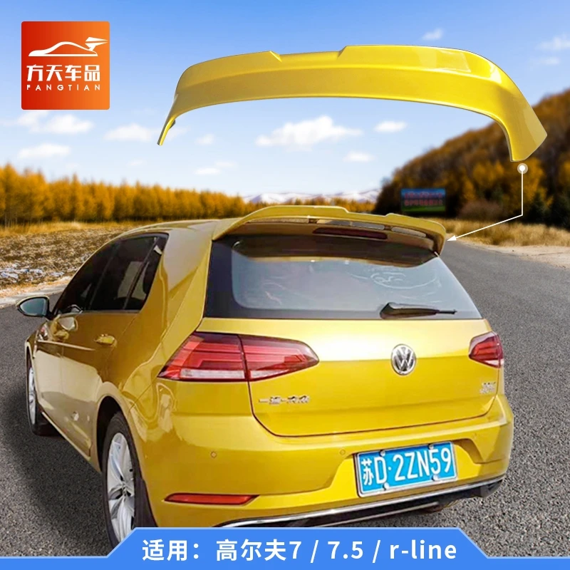 For Volkswagen Golf 7 Mk7 Spoiler 2014-2018 R-Line Spoiler High Quality Abs Material Car Rear Wing Primer Color Rear Spoiler