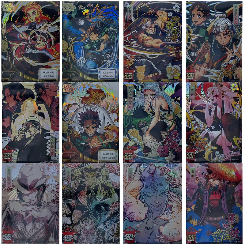 Anime Demon Slayer Rare Ssp Skp Flash Card Kamado Tanjirou Nezuko Rengoku Kyoujurou Collection Solitaire Regalo Di Compleanno Di Natale