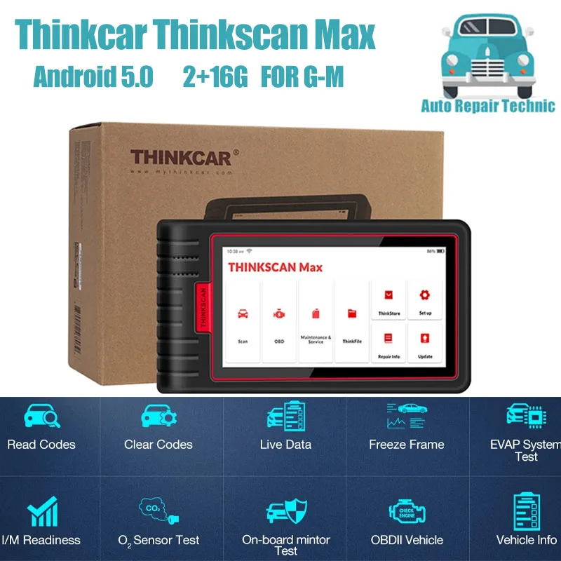 Thinkcar Thinkscan Thinktool Max Thinkscan Max2 Obd2 Scanner Sistema Completo Professionale Strumento Diagnostico Obd2 Codifica Ecu Pk Mk808