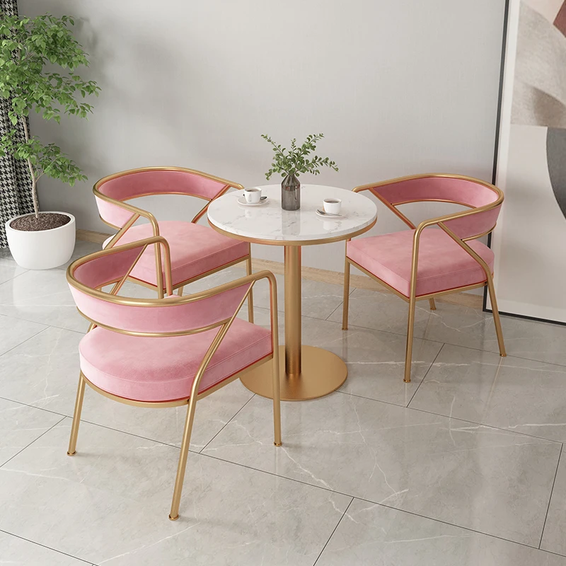 Pink Kitchen Dining Chairs Nordic Hotel Arm Living Room Sofas Lounge Design Makeup Mobili Per La Casa Interior Decoration