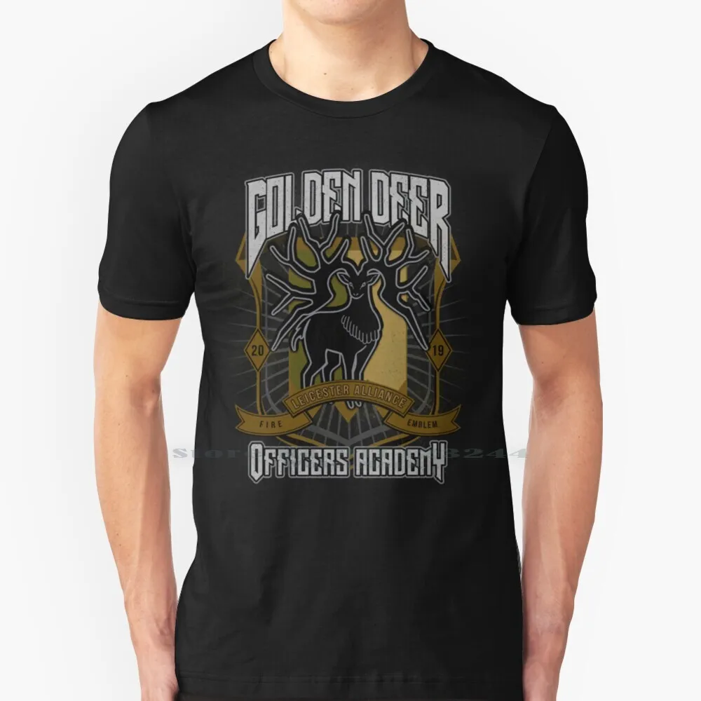 Golden Deer Crest T Shirt Cotton 6Xl Fire Emblem Three Houses Black Golden Deer Blue Lions Edelgard Adestrian Empire Dimitri