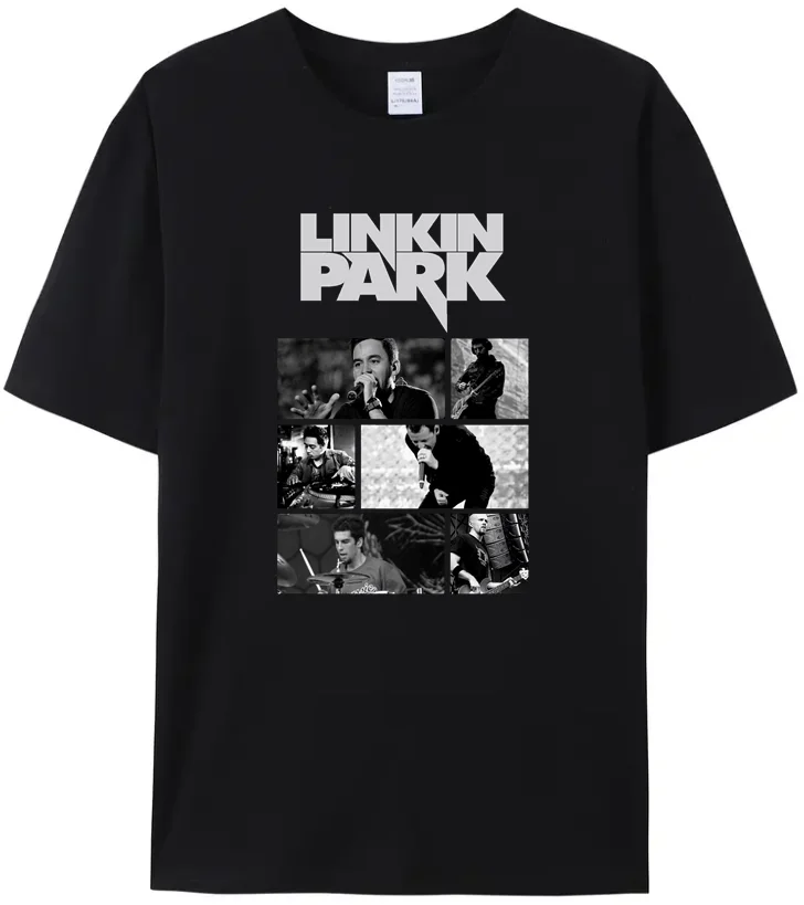T-Shirt Casual Da Uomo Nostalgic Linkin Era Il Nostro Outlet Park 1080P Print T-Shirt Da Donna In Cotone Nero
