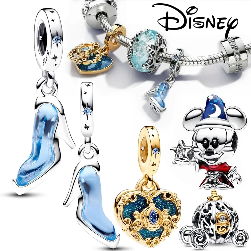 Disney Cenerentola Topolino Argento 925 Charms Fit Bracciale Pandora Perline Originali Per Gioielli Che Fanno Regalo