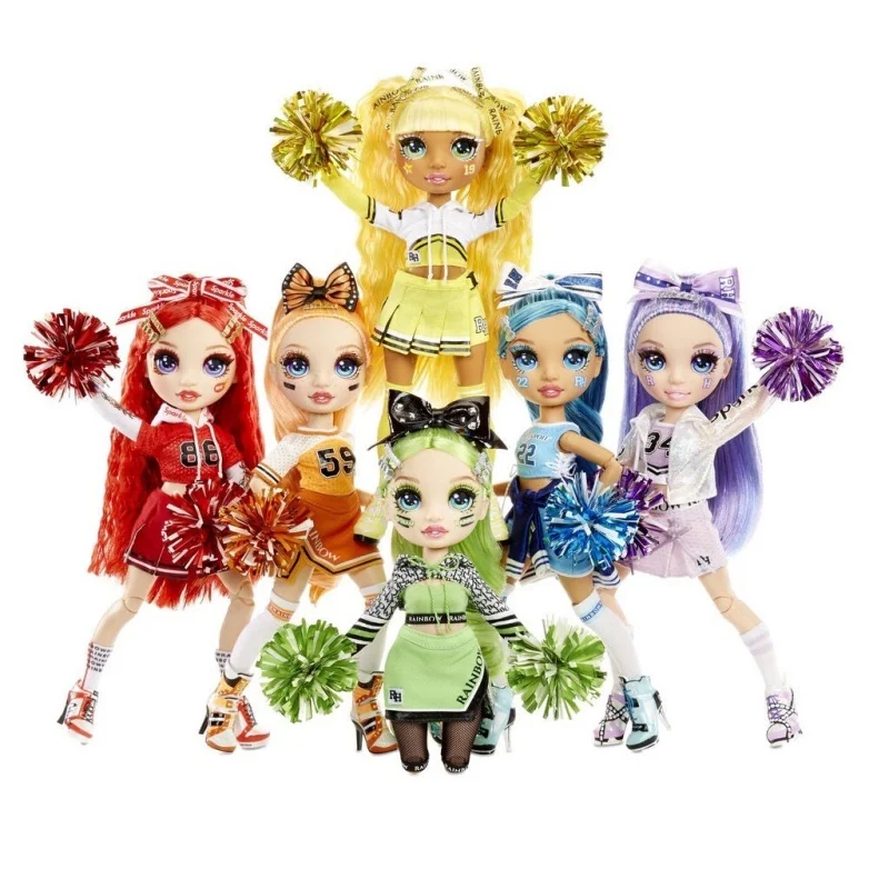 28Cm Hot Rainbow Senior High School Sister Action Figures Giocattoli Multi Style Fashion Dressing Cheerleading Doll Girl Surprise Gift