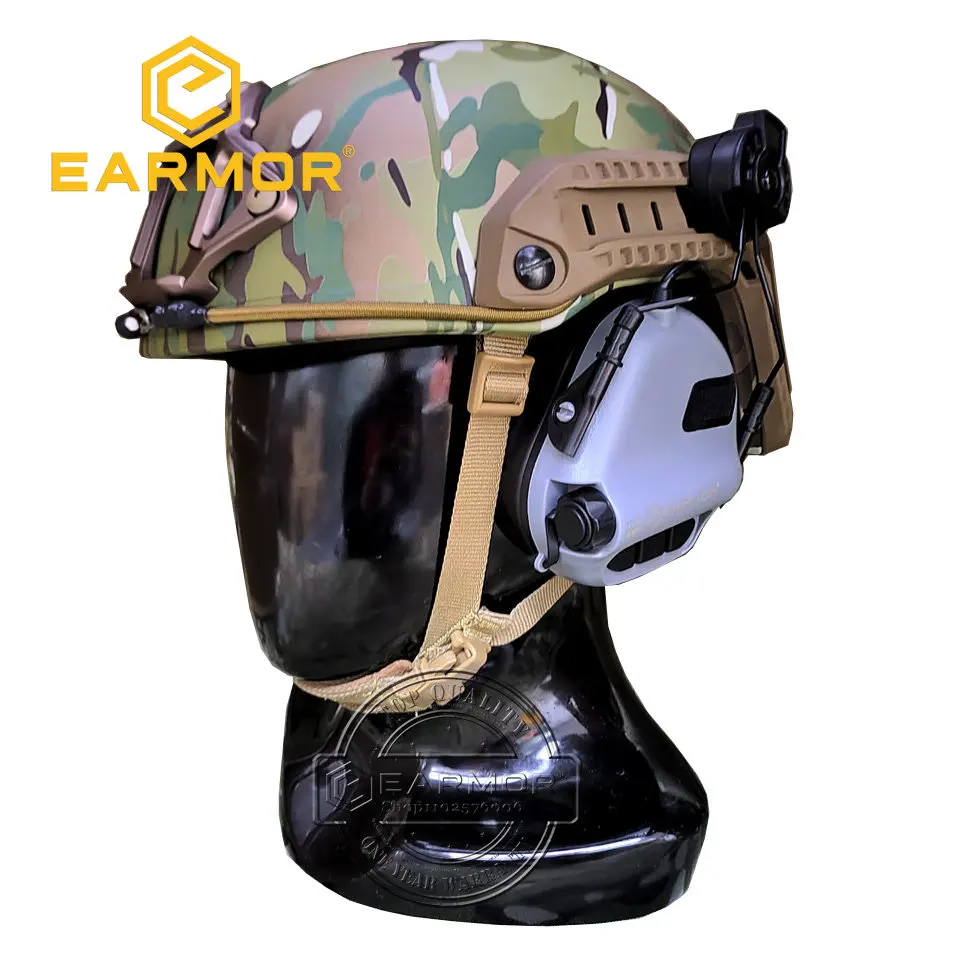 Earmor M31H Mod3 Cuffie Tattiche Con Cancellazione Del Rumore Protezione Dell'Udito Cuffie Softair Aviation Per Caschi Mt Veloci 2