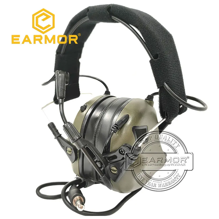 Earmor Tactical Headset M32 Mod4 Fogliame Verde Cuffie Con Cancellazione Del Rumore Riprese Comunicazione Aeronautica Auricolari Softair 2