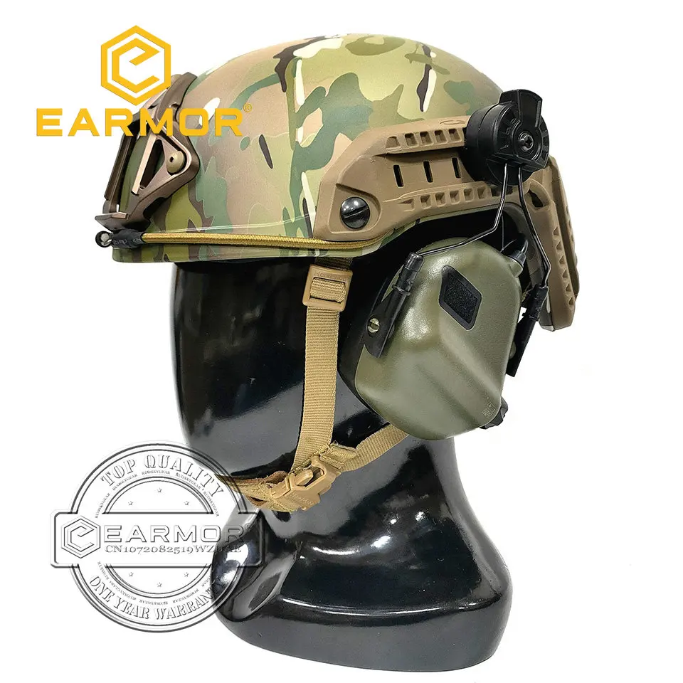 Opsmen Earmor M31H Mod3 Auricolare Tattico Protezione Dell'Udito Con Cancellazione Del Rumore Cuffie Softair Aviation Per Caschi Mt Veloci 2