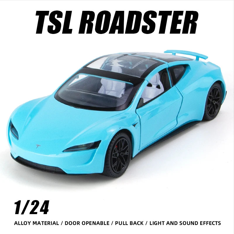 1:24 Tsl Roadster Space Sports Car Toy Boy Alloy Car Model Hot Wheels Premium Fast And Furious One Piece Diecast Vehicles Metal
