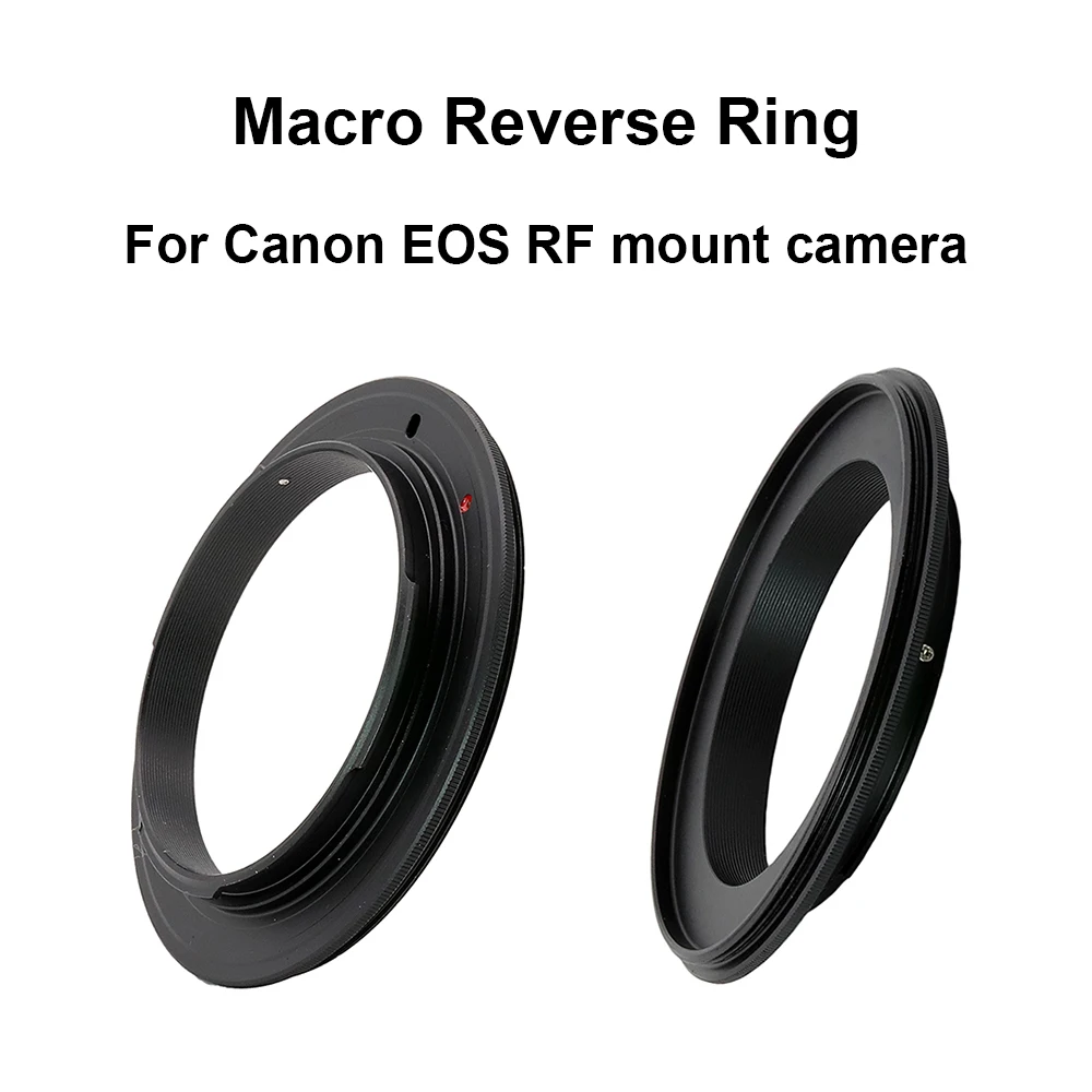 Per Canon Eos Rf Mount Macro Anello Adattatore Inverso 49/ 52/ 55/ 58/ 62/ 67/ 72/ 77Mm Per Canon Eos R Eos Rp Eos R5 Eos R6 Eos R7