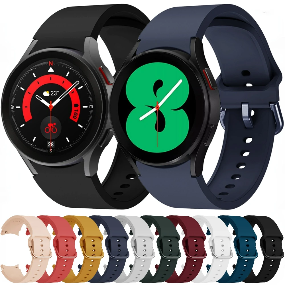Cinturino In Silicone Per Samsung Galaxy Watch 4/5/6 44Mm 40Mm/Classic 46Mm 42Mm Watch 5 Pro 45Mm Wristband Galaxy Watch 6 Classic Band