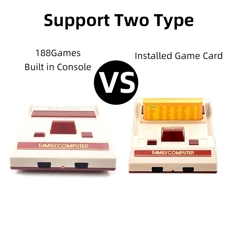 Hb-102 2.4G Batteria Al Litio Wireless Red And White Machine Fc8-Bit Hd Tv Game Machine Nes Retro 188 Game Card Uscita Hdmi/Av Dua