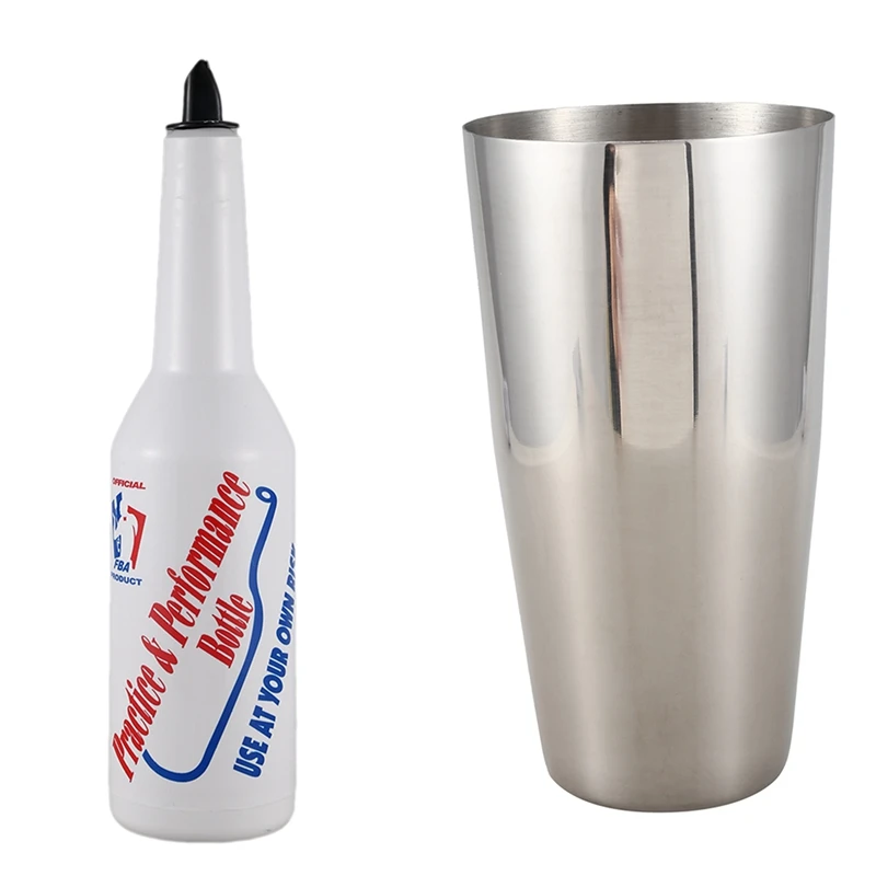 Promozione! 2 Pezzi Flair Bartender Bartending Practice Bar Pub Bottle Wine Cocktail Shaker Per Flair Baristi Cocktail Shaker,-