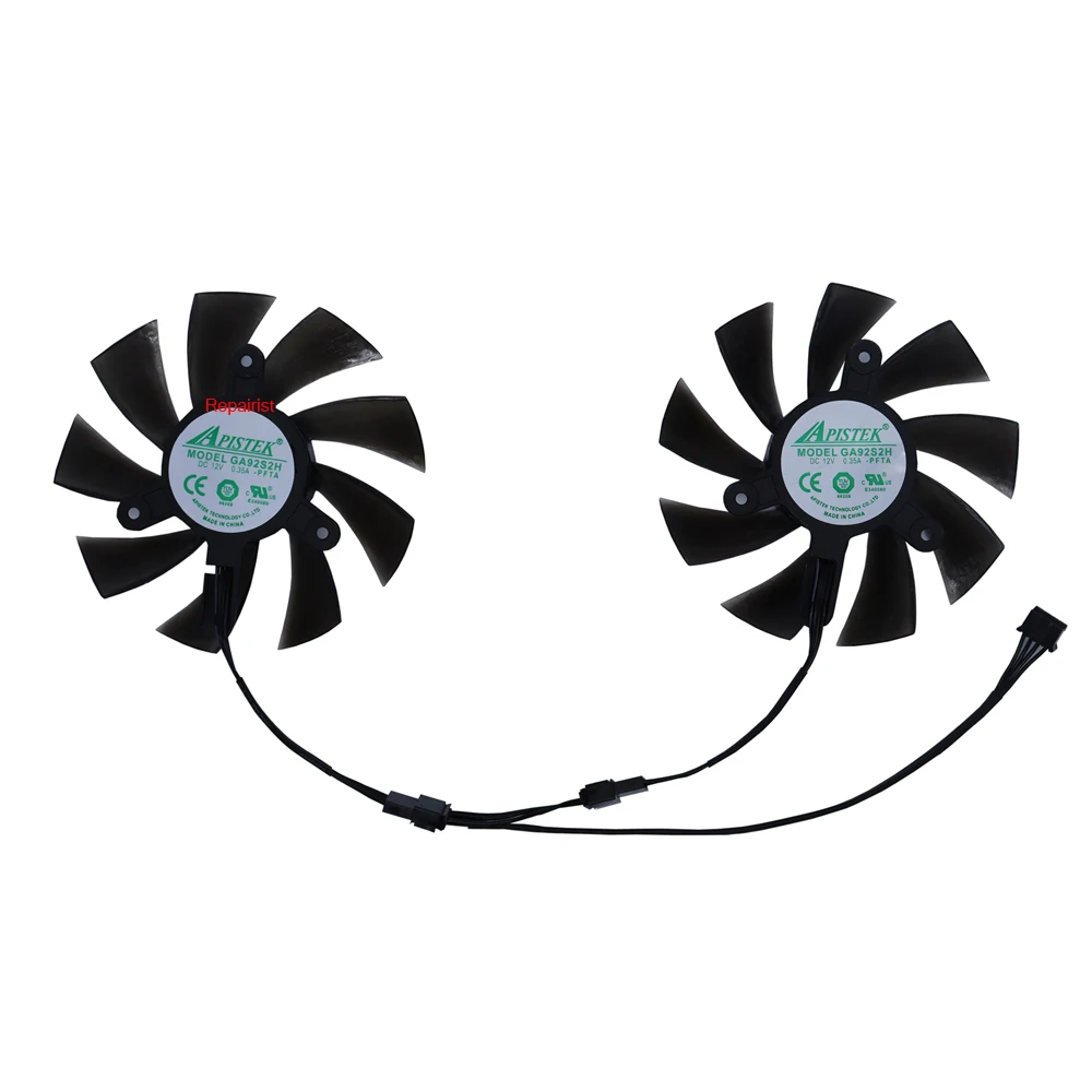2 Pz/Set Ga92S2H Gpu Cooler, Per Zotac Rtx2060 Amp,Per Zotac Rtx 2070 Super Mini 8Gb,Per Zotac Rtx 2060 Super Mini,Per Zotac Zt-T20710E-10M,Sostituire