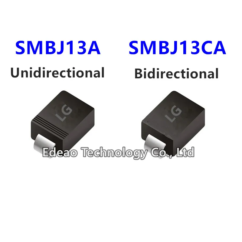 20 Pz/Lotto Tvs Diodo Smbj13A Smbj13Ca Marcatura: Lg Smb (Do-214Aa)