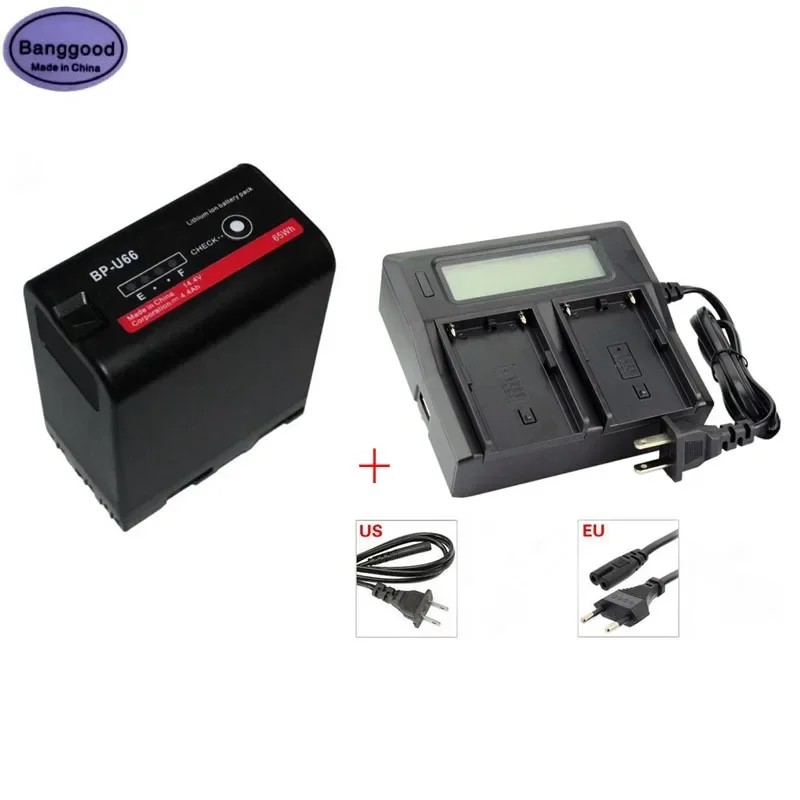 Batteria Per Fotocamera 4400Mah Bp-U66 Bpu66 + Caricabatterie Ca Per Sony Bp-U60 U30 U62 Bp-U65 Bp-U90 Bp-U95 Pmw-100 Pmw-200 Pmw-F3K Pmw-Ex1