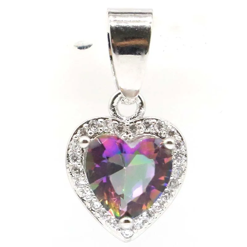 Ciondolo In Vero Argento Sterling Massiccio 925 A Forma Di Cuore Che Cambia Topazio Alessandrite Zultanite Topazio Mistico Topazio Viola Regalo Donna