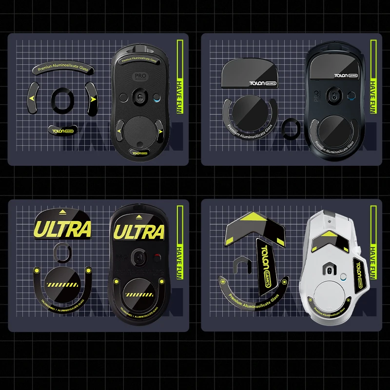 Talongames Glass Mouse Feet Mouse Sensor Skate Per Logitech Gpro Wireless / G Pro X Superlight / G502 X Plus Glass Glide Pads