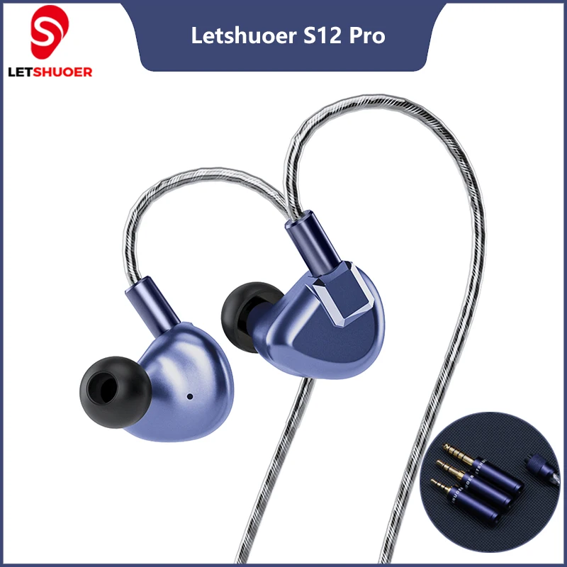 Letshuoer Shuoer S12 Pro Original Hifi Wired Best In Ear Iems Auricolare Per Iphone 12 Android Magnetic Planar Driver Bass Monitor