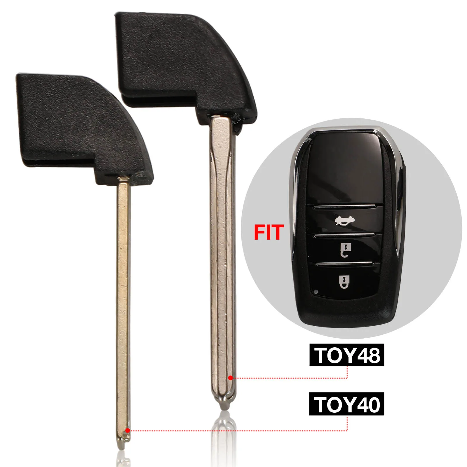 Jingyuqin Nuovo Smart Remote Key Insert Blank Fob Per Toyota Highlander Land Cruiser Rav4 Car Key Fob Toy40 Toy48 Blade
