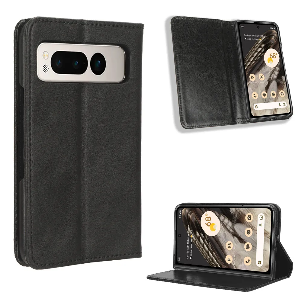 Per Google Pixel Fold Luxury Flip Custodia Ad Adsorbimento Magnetico In Pelle Pu Per Google Pixel Fold Phone Bag