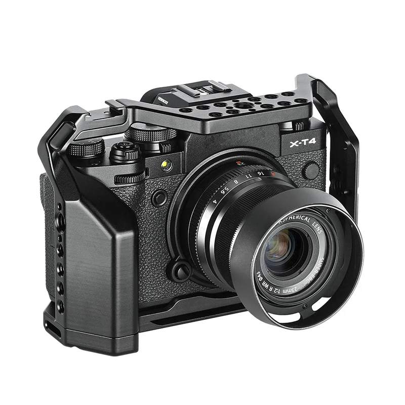 Per Fuji X-T4 Fujifilm Xt4 Cage Rig Nato Rail Arca Swiss Plate Con Manico