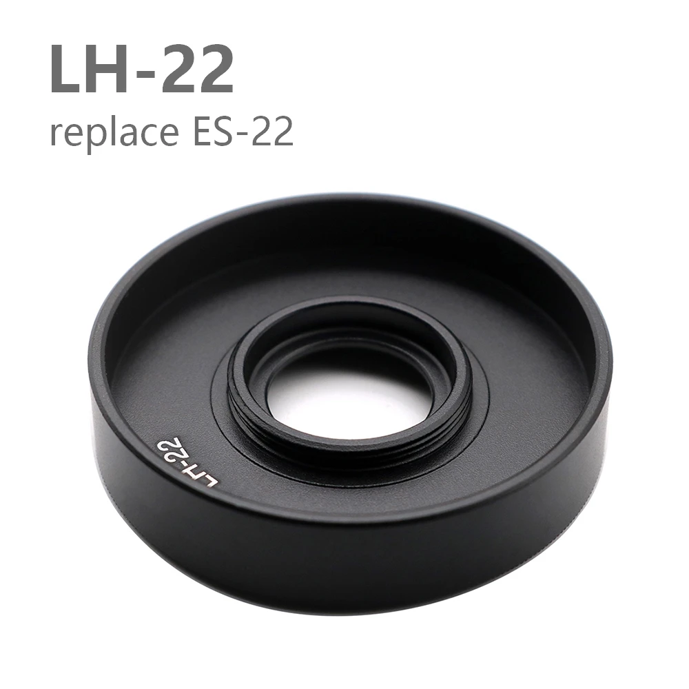 Per Canon Ef-M 28Mm F/3.5 Macro Is Stm Paraluce In Metallo Nero Lh-22 Sostituire Es-22