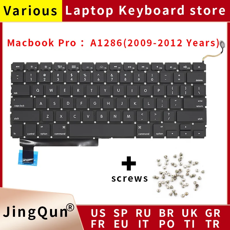 Nuova Tastiera Usa A1286 Per Tastiera Macbook Pro 15 "A1286 2009 2010 2011 2012 Anni