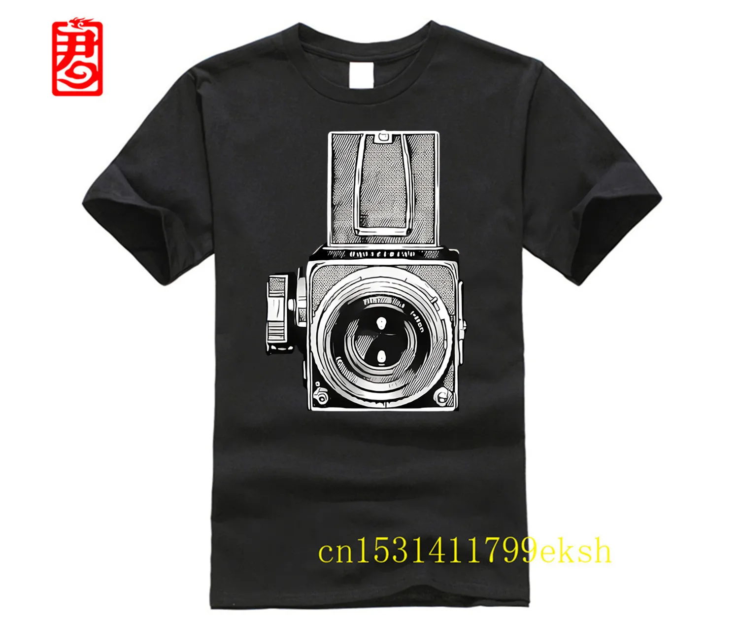 Camicia Da Uomo Di Marca Camicia Con Fotocamera Hasselblad 500