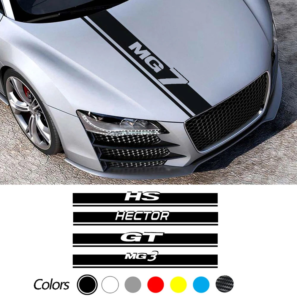 Nuovi Adesivi Per Cofano Auto In Vinile A Righe Per Lo Styling Per Mg Zs Gt Ettore Hs Mg 3 Mg 5 Mg 6 Mg 7 Accessori Decorativi Per Cofano Auto