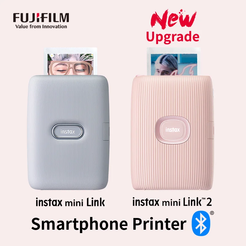 Nuovo Aggiornamento Fujifilm Stampante Instax Originale Mini Link 2 Stampante Di Seconda Generazione Stampante Per Smartphone Istantanea Bianco/Rosa/B
