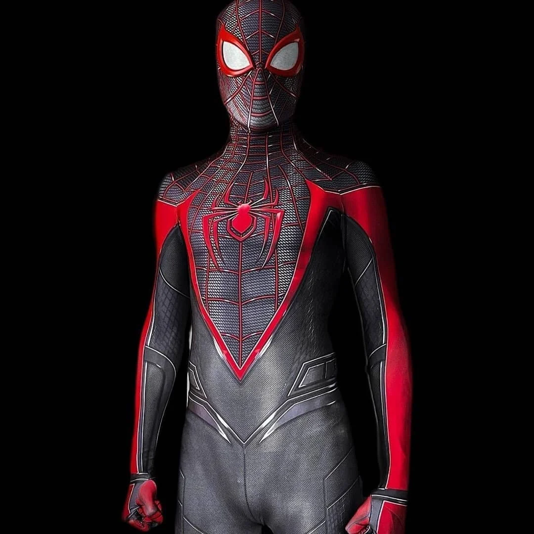 Ps5 Insonniac Miles Morales Spiderman Cosplay Outfit Superhero Spandex Body Zentai Suits Disfraces Para Halloween Costume