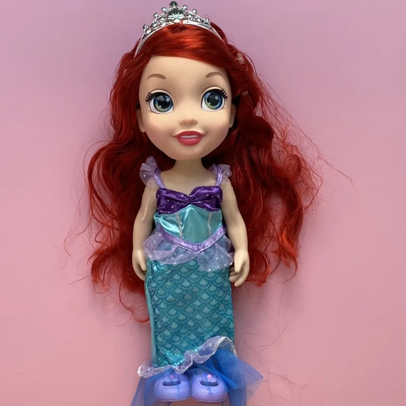 Disney Elsa Anna Doll Mermaid Rapunzel Bell Princess Doll Genuine Voice Princess 0.03 Princess Pretend Play For Girl Gift