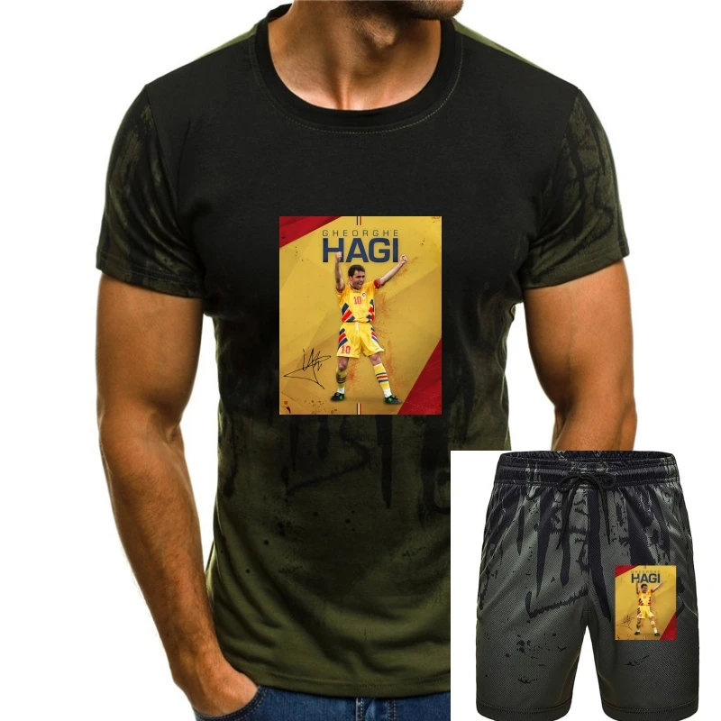 T-Shirt Maglia Gheorghe Hagi Romania Steaua Calcio Vintage Anni 80 1 S-M-L-Xl