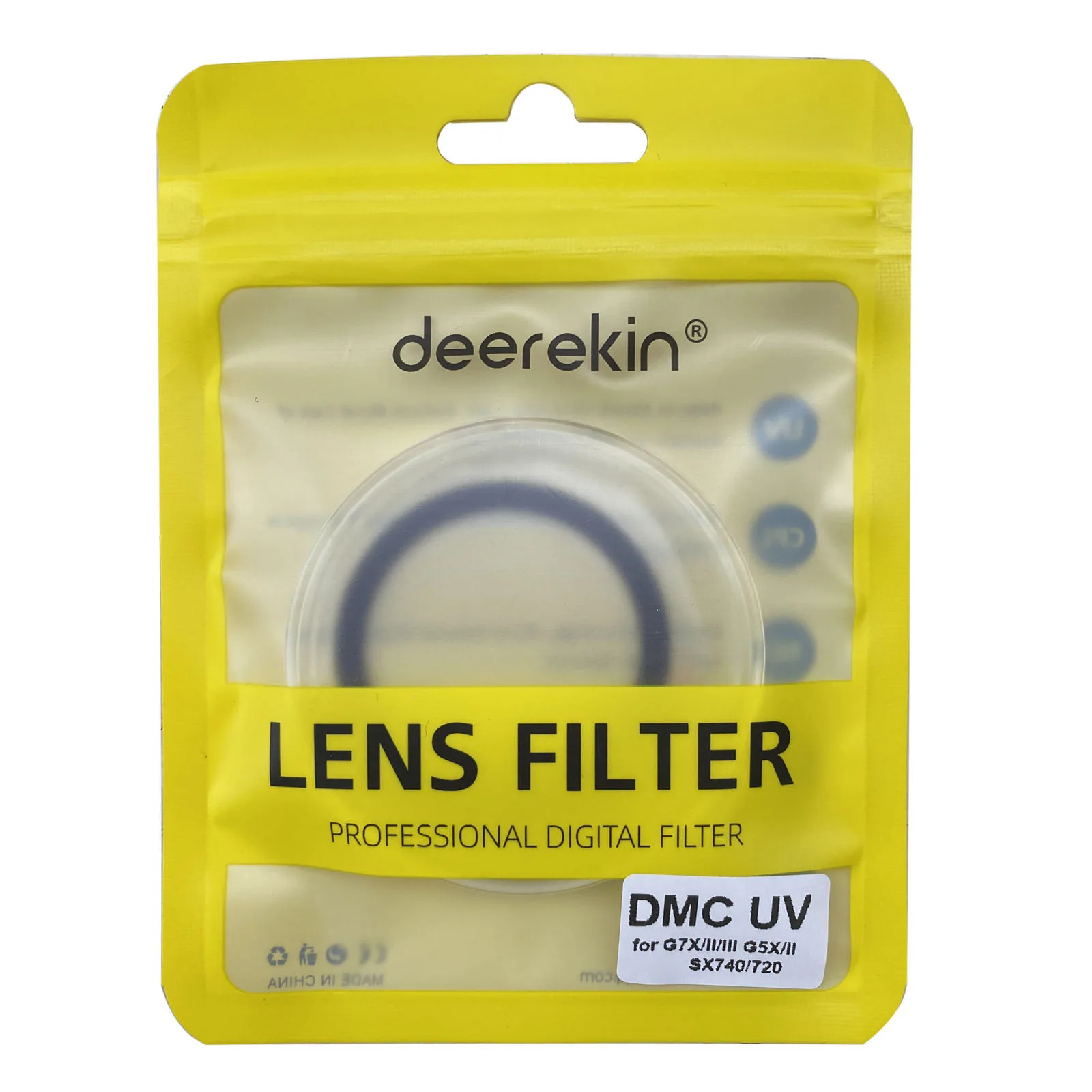 Filtro Uv Con Obiettivo Mrc Multi-Rivestito Per Canon G7X/G7X Ii/G7X Iii/G5X/G5X Ii/Sx740/Sx720/G9X/G9X Ii