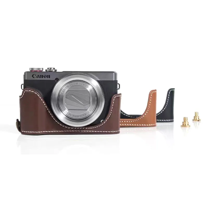 Custodia Per Fotocamera Pu Per Canon Powershot G7X Mark Iii G7X Iii G7Xiii (Compatibile Con G7X G7Xii)