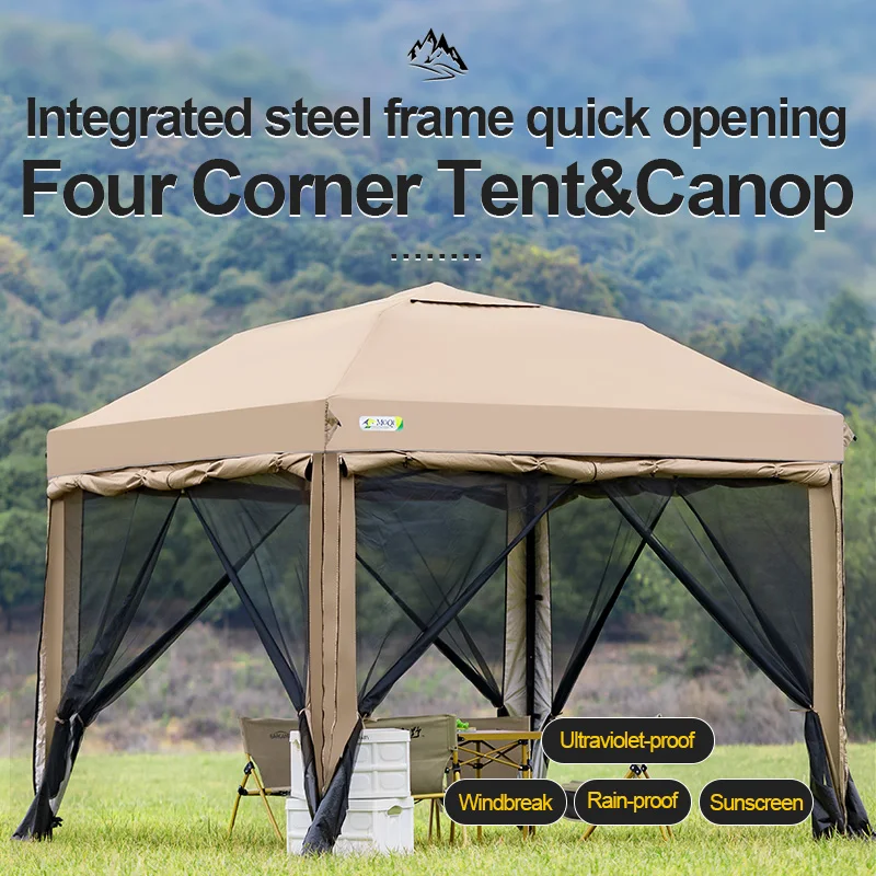 Outdoor 10X10 Piedi Pop-Up Baldacchino Gazebo Tenda Gamba Dritta Con 4 Pareti Laterali A Doppio Strato Perfect Instan Event Shelter Air Vent Top