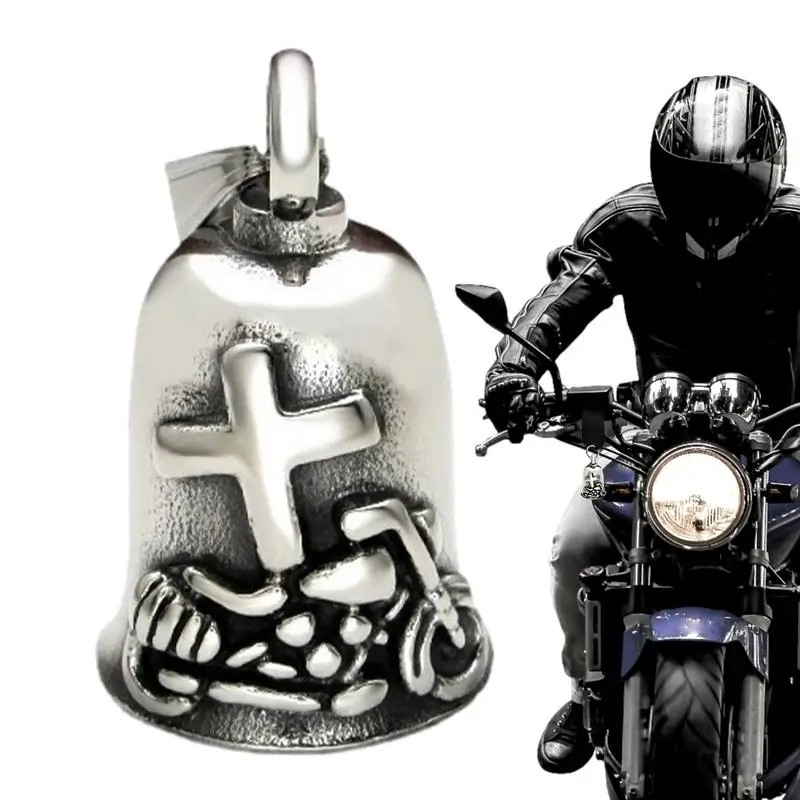 Moto Guardian Bells For Bikers Vintage Cross Ride Safe Portachiavi Moto Drive Safe For Bikers Riders Biker Bell