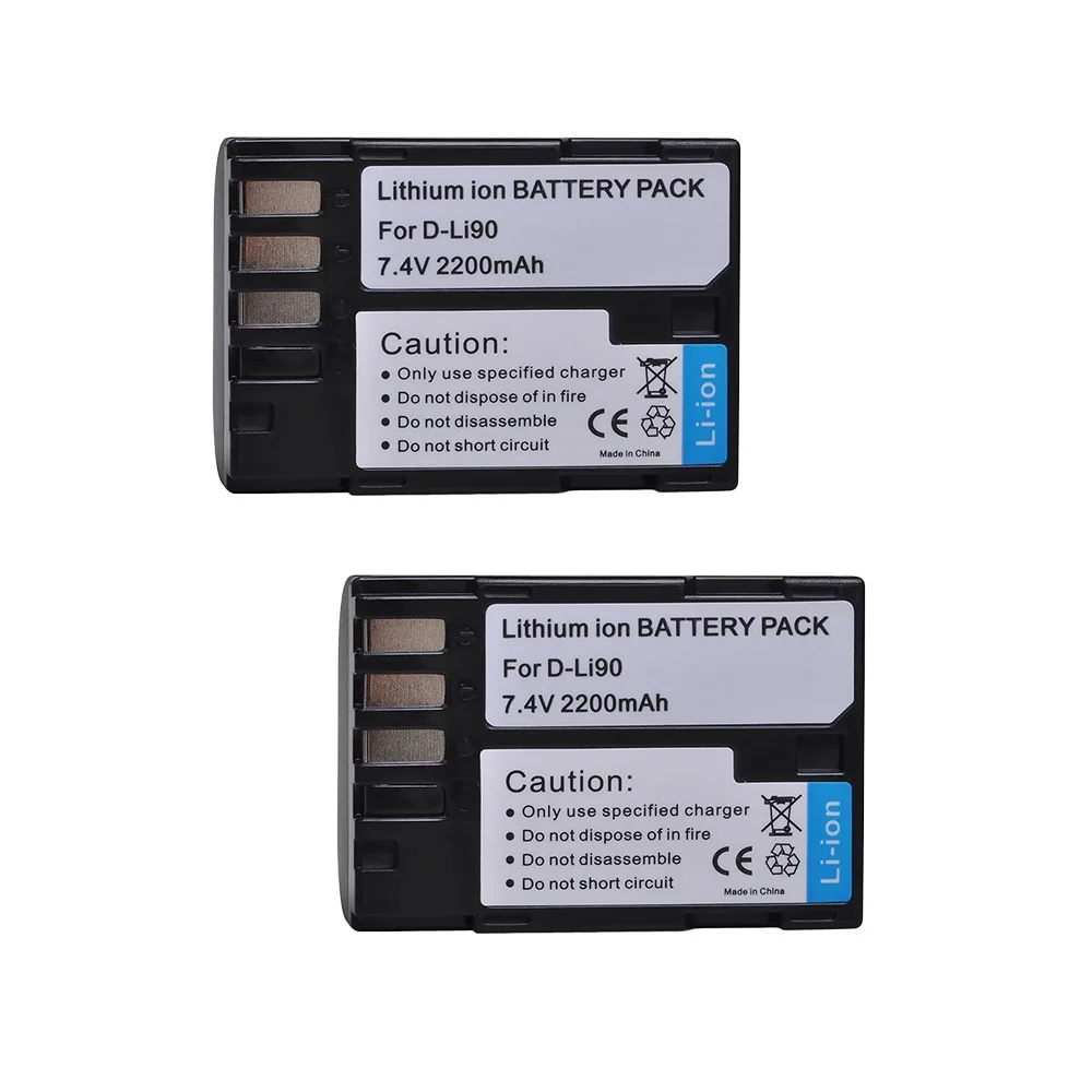 Batteria Per Fotocamera Powertrust Per Pentax D-Li90 E Pentax 645D 645Z K-01, K-1, K-1 Ii, K-3, K-3 Iii, K-5, K-5 Ii, K-5 Iis, K-7
